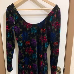 Velvet Betsey Johnson flower dress- Medium